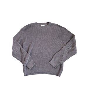 Gentle Fawn Women's Medium Crew Neck Knit Pullover Sweater Taupe Gray Neutral